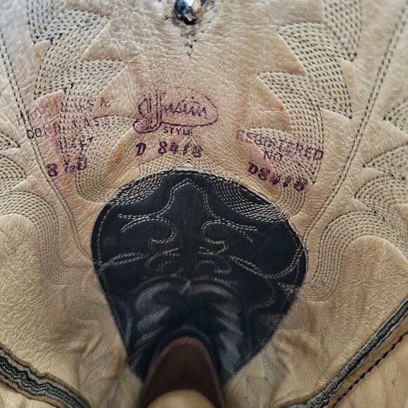 Justin Pre Ban Ant Eater Western Cowboy Boots Men's Size 8.5 D - Picture 13 of 16